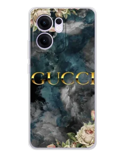 Чохол для OPPO A5x 5G з картинкою «Абстрактні квіти Gucci»