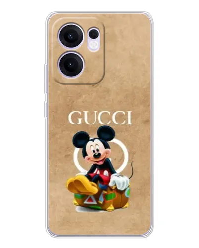 Чохол для OPPO A5x 5G з картинкою «Міккі Маус Gucci — крафт»