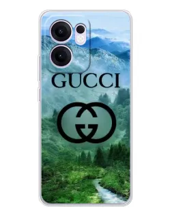 Чохол для OPPO A5x 5G з картинкою «Gucci — гірський пейзаж»
