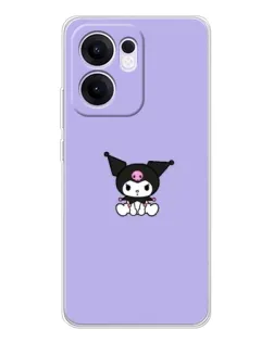 Чохол для OPPO A5x 5G з картинкою «Kuromi — фіолетовий мінімалізм»