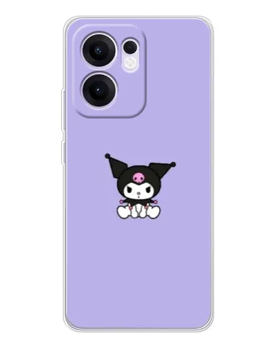 Чехол для OPPO A5x 5G с картинкой «Kuromi — фиолетовый минимализм»