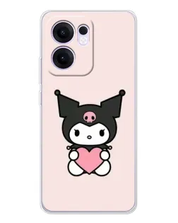 Чохол для OPPO A5x 5G з картинкою «Kuromi та серце»