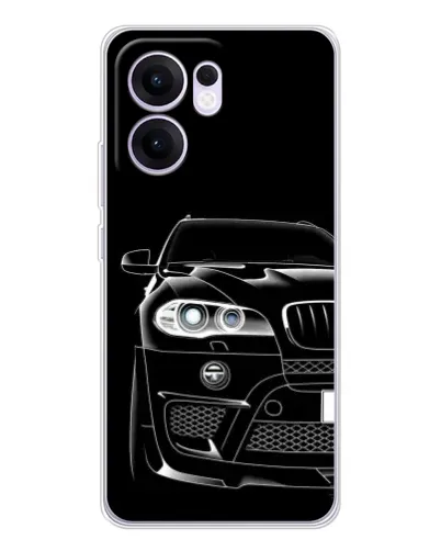 Чехол для OPPO A5x 5G с картинкой «Темный силуэт BMW»
