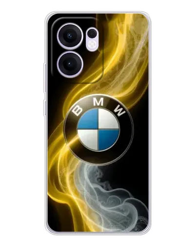 Чехол для OPPO A5x 5G с картинкой «Золотистый дым BMW»