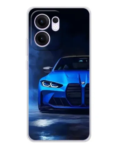 Чехол для OPPO A5x 5G с картинкой «Голубая BMW M4»