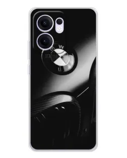 Чехол для OPPO A5x 5G с картинкой «Эмблема BMW — макро»