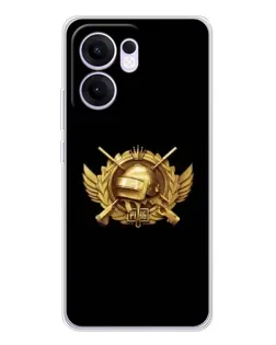 Чохол для OPPO A5x 5G з картинкою «PUBG — помаранчевий градієнт»