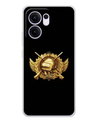 Чохол для OPPO A5x 5G з картинкою «PUBG — помаранчевий градієнт»