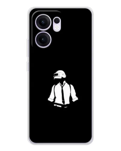 Чохол для OPPO A5x 5G з картинкою «PUBG — білий шолом»