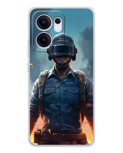 Чохол для OPPO A5x 5G з картинкою «PUBG — реалістичний герой»