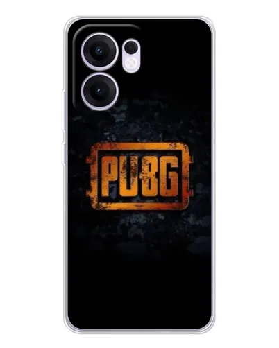 Чохол для OPPO A5x 5G з картинкою «PUBG — золотий логотип»