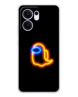 Чохол для OPPO A5x 5G з картинкою «Among Us неонове сяйво»