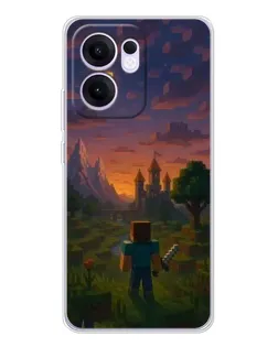 Чохол для OPPO A5x 5G з картинкою «Стів біля вежі»