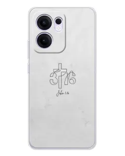 Чохол для OPPO A5x 5G з картинкою «Івана 3:16 Хрест»