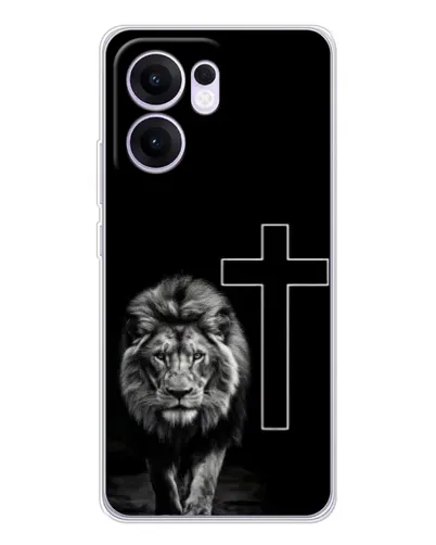 Чохол для OPPO A5x 5G з картинкою «Лев та Хрест»