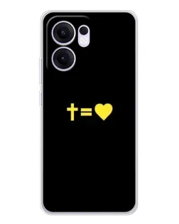 Чохол для OPPO A5x 5G з картинкою «Серце та Хрест»
