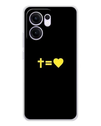 Чохол для OPPO A5x 5G з картинкою «Серце та Хрест»