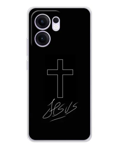 Чохол для OPPO A5x 5G з картинкою «Графічний хрест Jesus» Чохол для OPPO A5x 5G з картинкою «Графічний хрест Jesus»