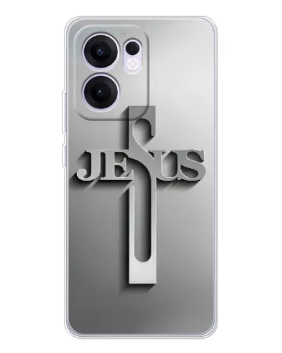 Чохол для OPPO A5x 5G з картинкою «Металевий хрест Jesus» Чохол для OPPO A5x 5G з картинкою «Металевий хрест Jesus»