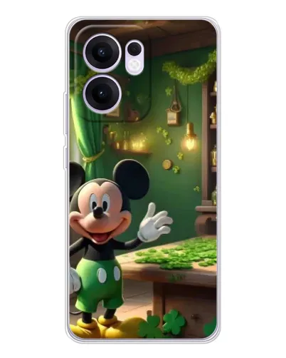 Чехол для OPPO A5x 5G с картинкой «Микки в мастерской»