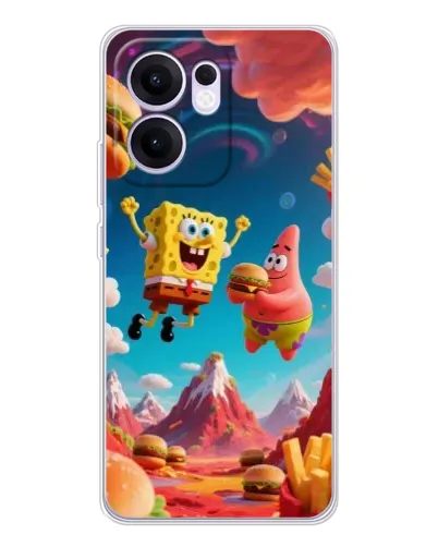 Чехол для OPPO A5x 5G с картинкой «Космический фастфуд»