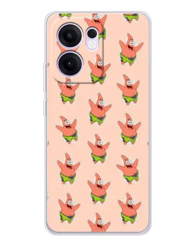 Чехол для OPPO A5x 5G с картинкой «Патрик Стар паттерн»
