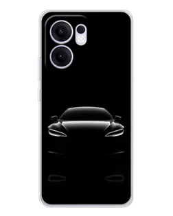 Чохол для OPPO A5x 5G з картинкою «Силует Tesla Night»