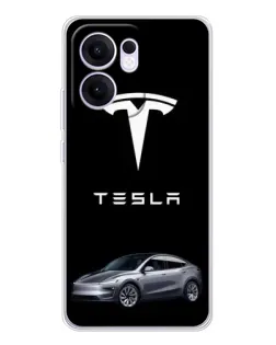 Чохол для OPPO A5x 5G з картинкою «Tesla Model Y»