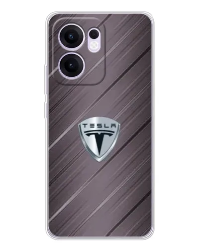 Чохол для OPPO A5x 5G з картинкою «Металева текстура Tesla»