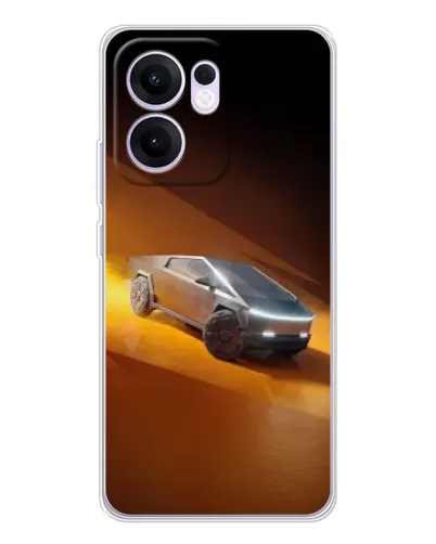 Чохол для OPPO A5x 5G з картинкою «Cybertruck у пустелі»