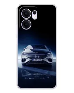 Чехол для OPPO A5x 5G с картинкой «Ночной Mercedes EQ»