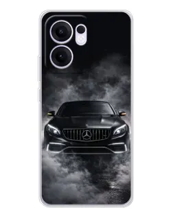 Чехол для OPPO A5x 5G с картинкой «Mercedes в дыму»
