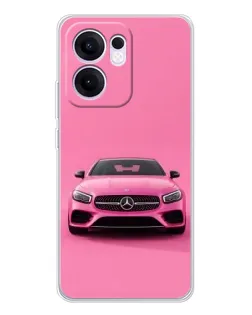 Чохол для OPPO A5x 5G з картинкою «Рожевий Mercedes AMG»