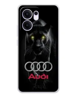 Чехол для OPPO A5x 5G с картинкой «Пантера и Audi»