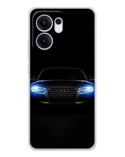 Чехол для OPPO A5x 5G с картинкой «Audi в неоне»