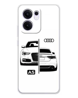 Чехол для OPPO A5x 5G с картинкой «Audi — контрастный дизайн»