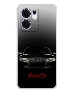 Чехол для OPPO A5x 5G с картинкой «Audi — градиентный контур»