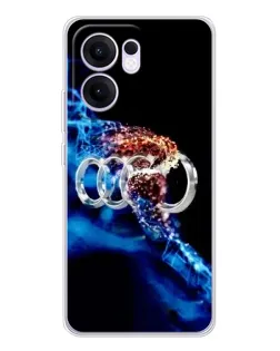 Чехол для OPPO A5x 5G с картинкой «Энергия лого Audi»