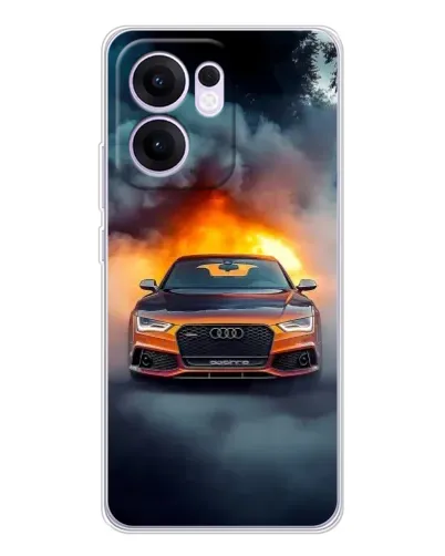 Чехол для OPPO A5x 5G с картинкой «Audi в огненном дыму» Чехол для OPPO A5x 5G с картинкой «Audi в огненном дыму»