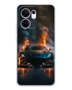 Чехол для OPPO A5x 5G с картинкой «Lamborghini дымная эстетика»