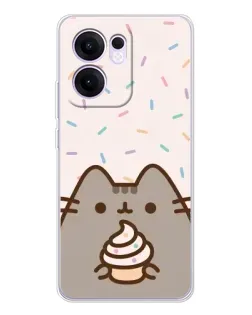 Чохол для OPPO A5x 5G з картинкою «Пушин з кексом»