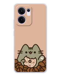 Чохол для OPPO A5x 5G з картинкою «Кавовий Пушин»
