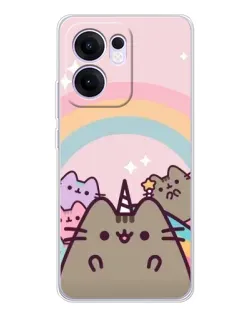 Чохол для OPPO A5x 5G з картинкою «Єдиноріг Pusheen»