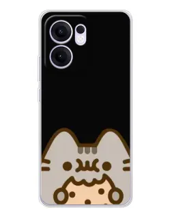 Чохол для OPPO A5x 5G з картинкою «Пушин на чорному»