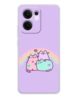 Чохол для OPPO A5x 5G з картинкою «Веселкові Пушини»