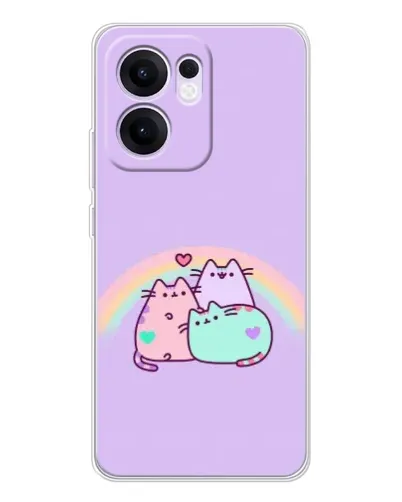 Чохол для OPPO A5x 5G з картинкою «Веселкові Пушини» Чохол для OPPO A5x 5G з картинкою «Веселкові Пушини»