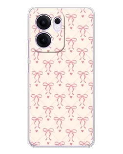Чехол для OPPO A5x 5G с картинкой «Розовые бантики Coquette»