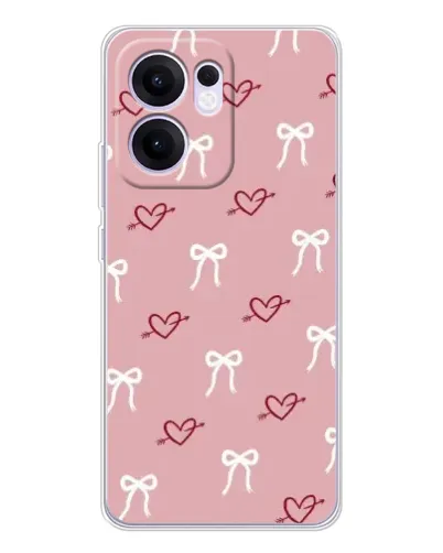 Чехол для OPPO A5x 5G с картинкой «Сердца и банты» Чехол для OPPO A5x 5G с картинкой «Сердца и банты»