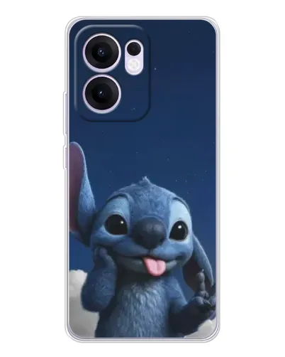 Чехол для OPPO A5x 5G с картинкой «Стич в облаках»