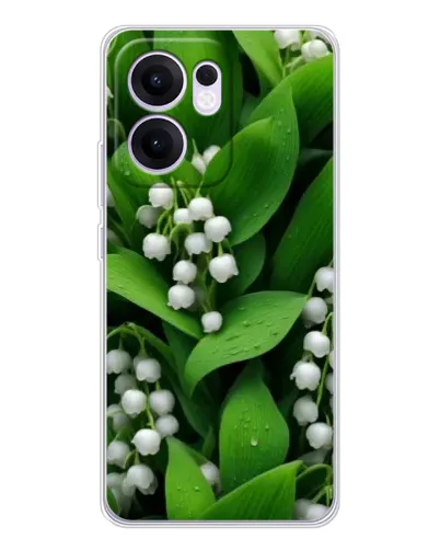 Чохол для OPPO A5x 5G з картинкою «Конвалії в зелені»